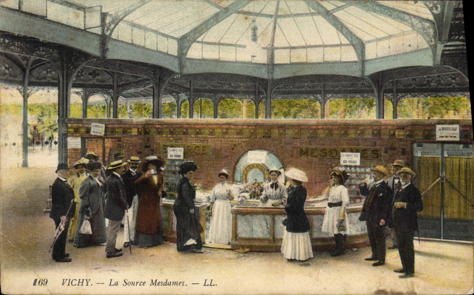 VINTAGE POSTCARD Vichy Hydrotherapy the Mesdames source