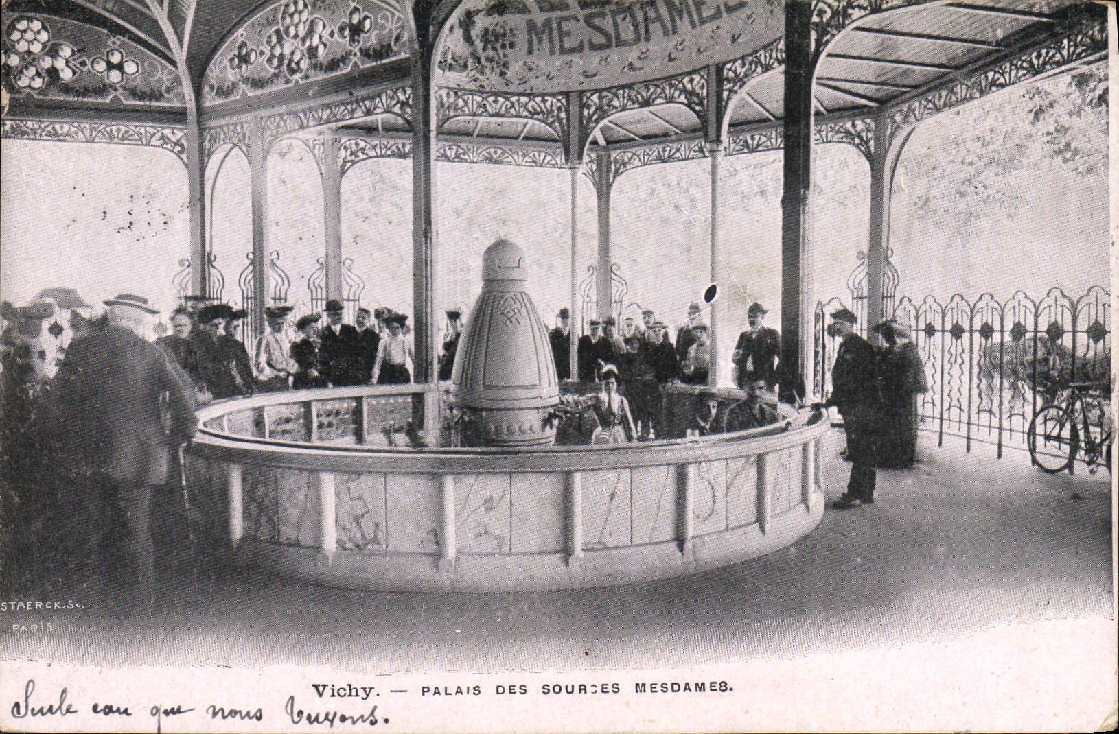 VINTAGE POSTCARD Hydrotherapy Vichy Palate of the Mesdames Sources