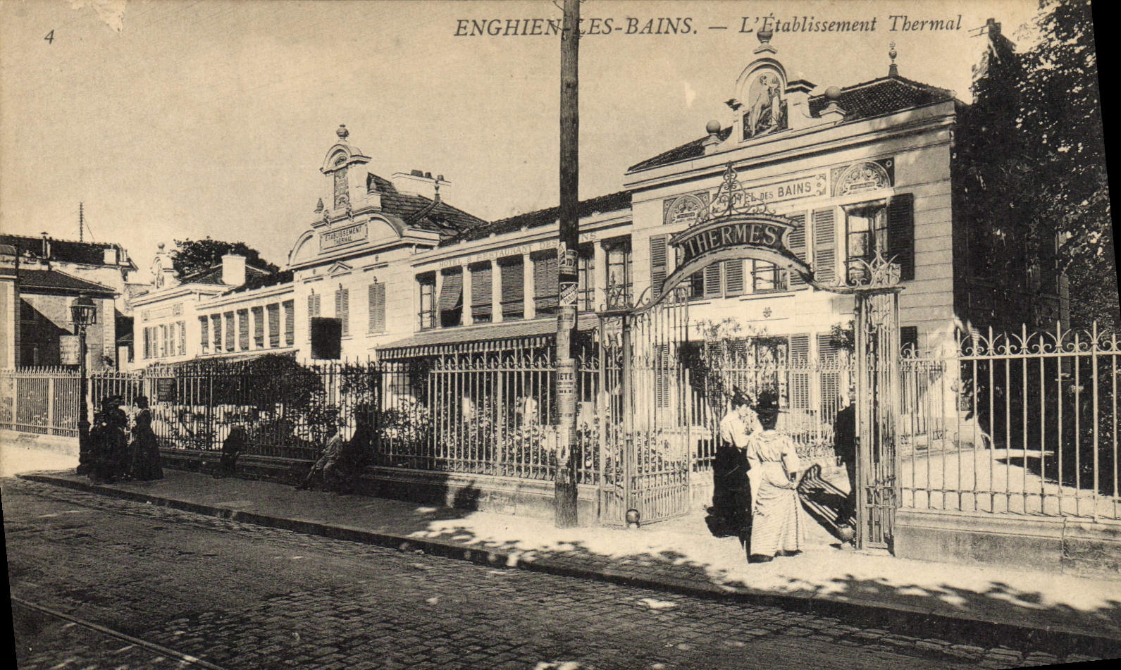 VINTAGE POSTCARD Enghien Hydrotherapy les Bains