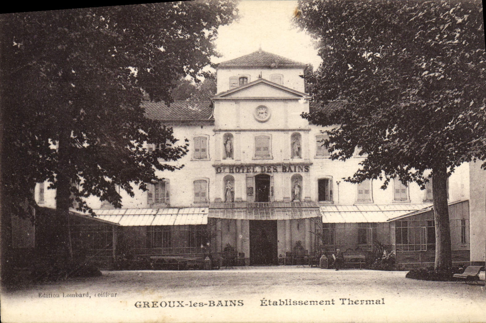 VINTAGE POSTCARD Greoux Hydrotherapy les Bains