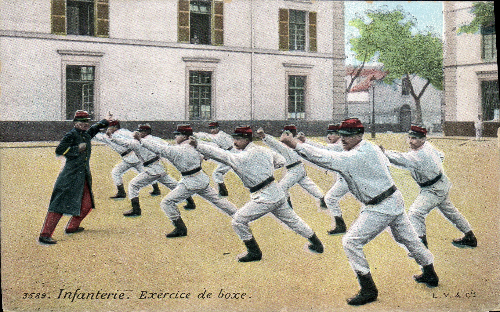 CPA Boxe Infanterie Militaria