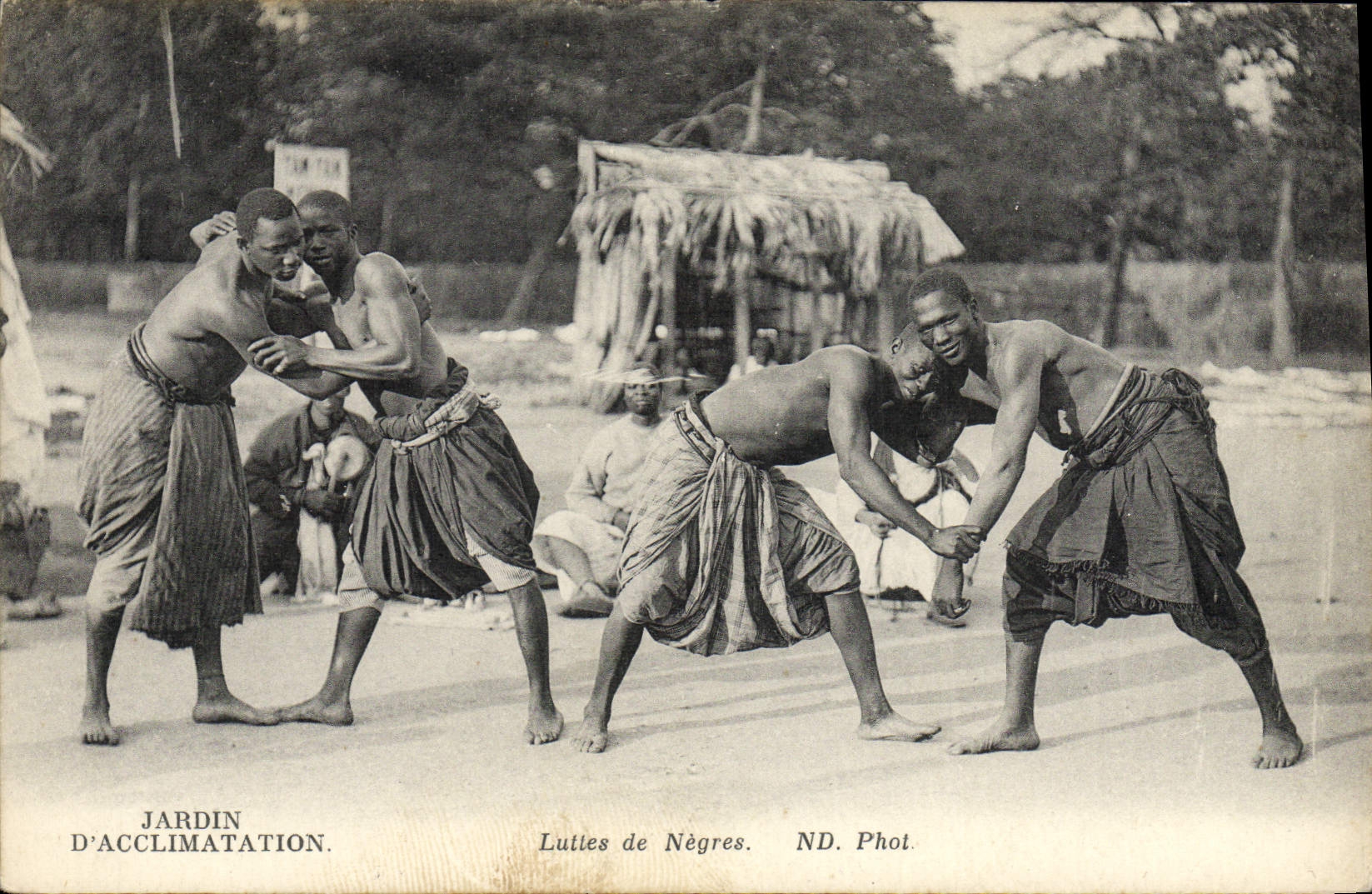 CPA Paris Jardin d'acclimatation Luttes de negres 