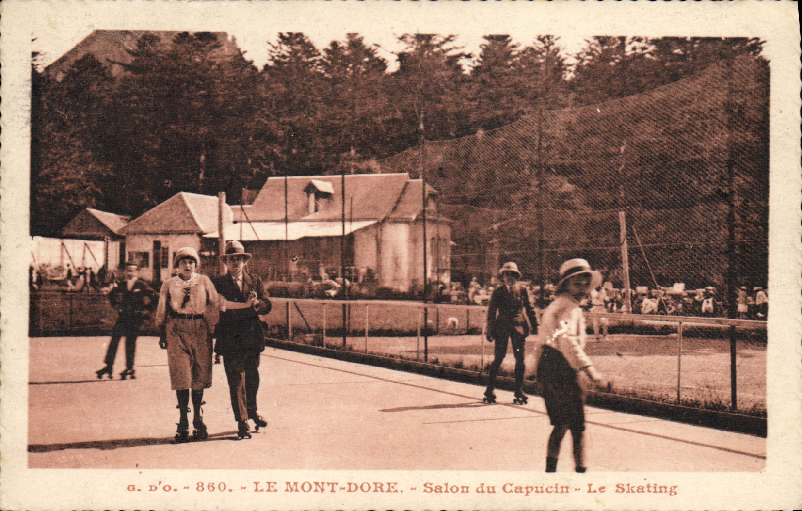 VINTAGE POSTCARD the Mount Gilds Living room of the Capuchin the skating Roller skates