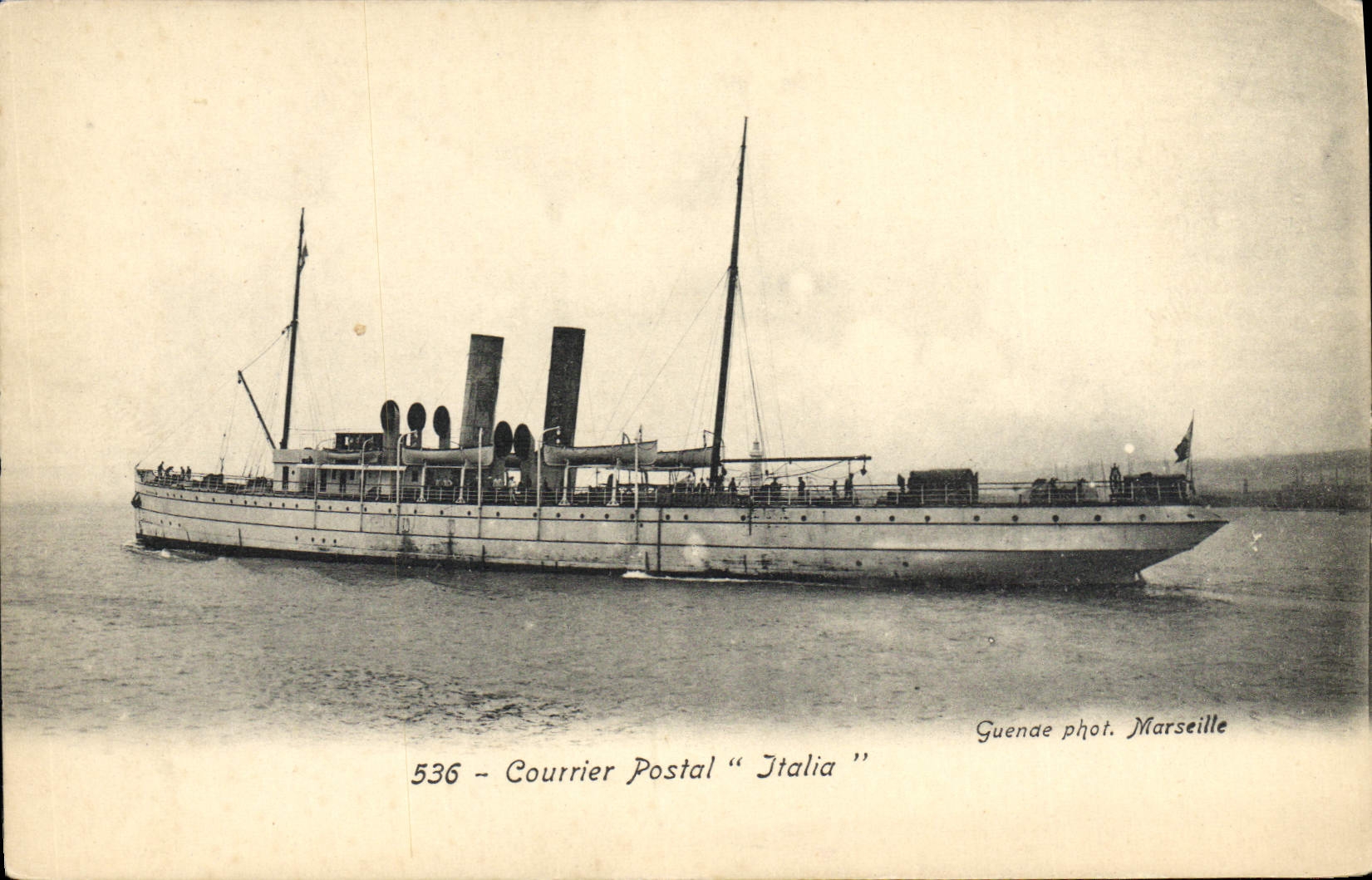 CPA Bateau Courrier postal Italia