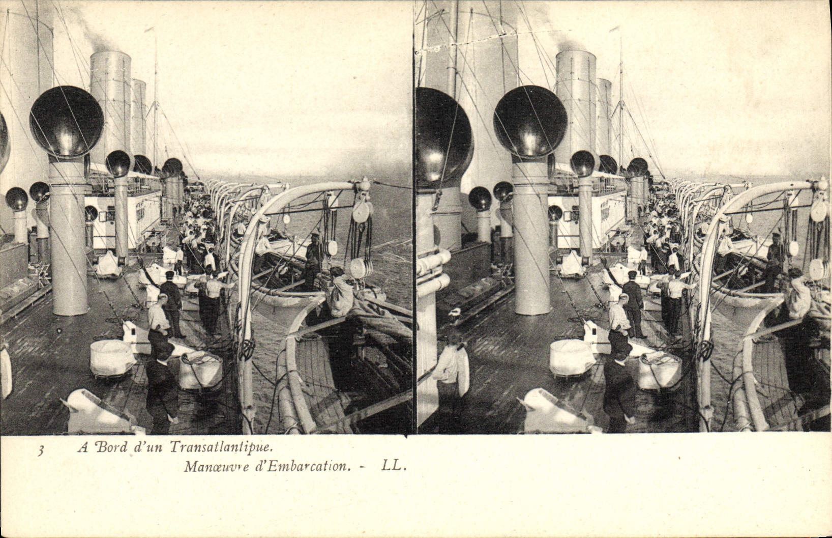 VINTAGE POSTCARD Bateau Steamer has edge of an Maneuver deck chair boat