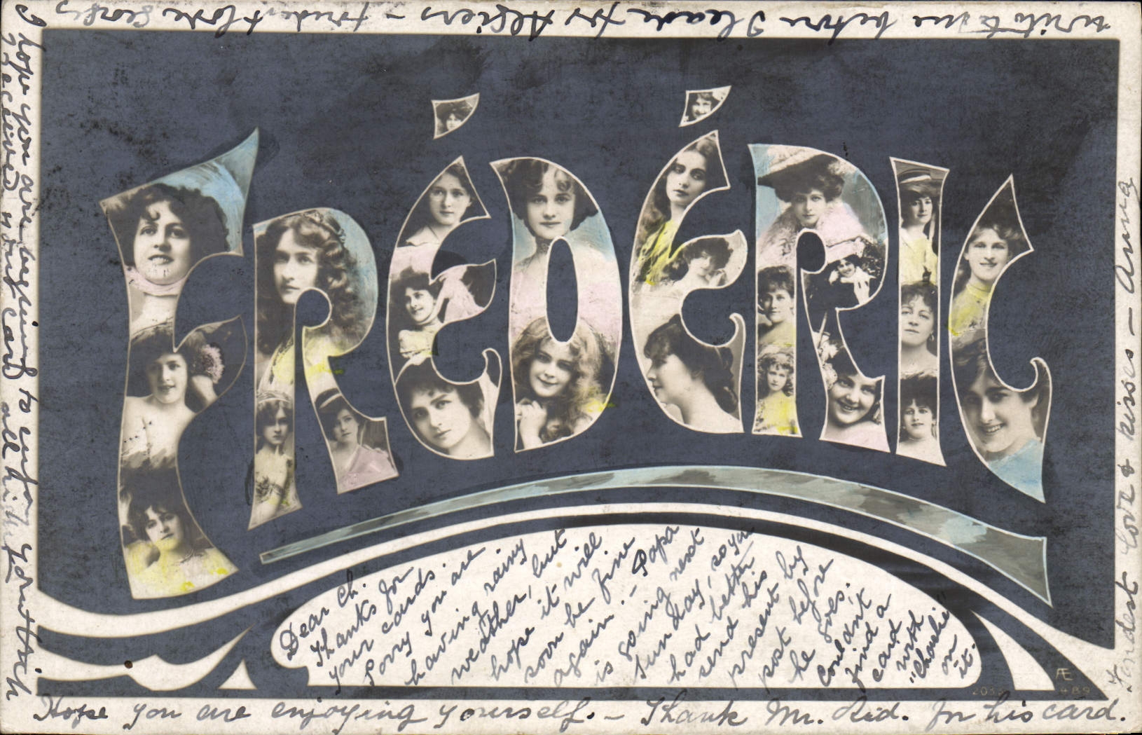 VINTAGE POSTCARD Frederic First name