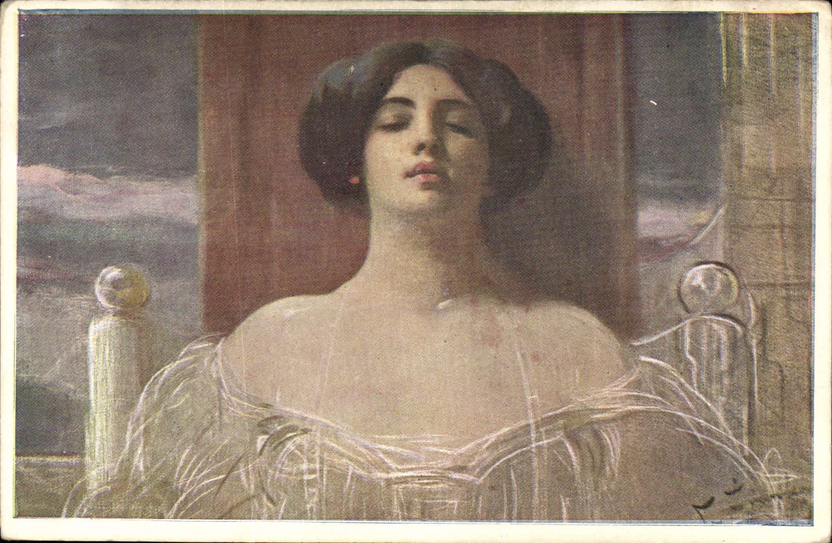 VINTAGE POSTCARD Fantasy Illustrator Zmurko Woman