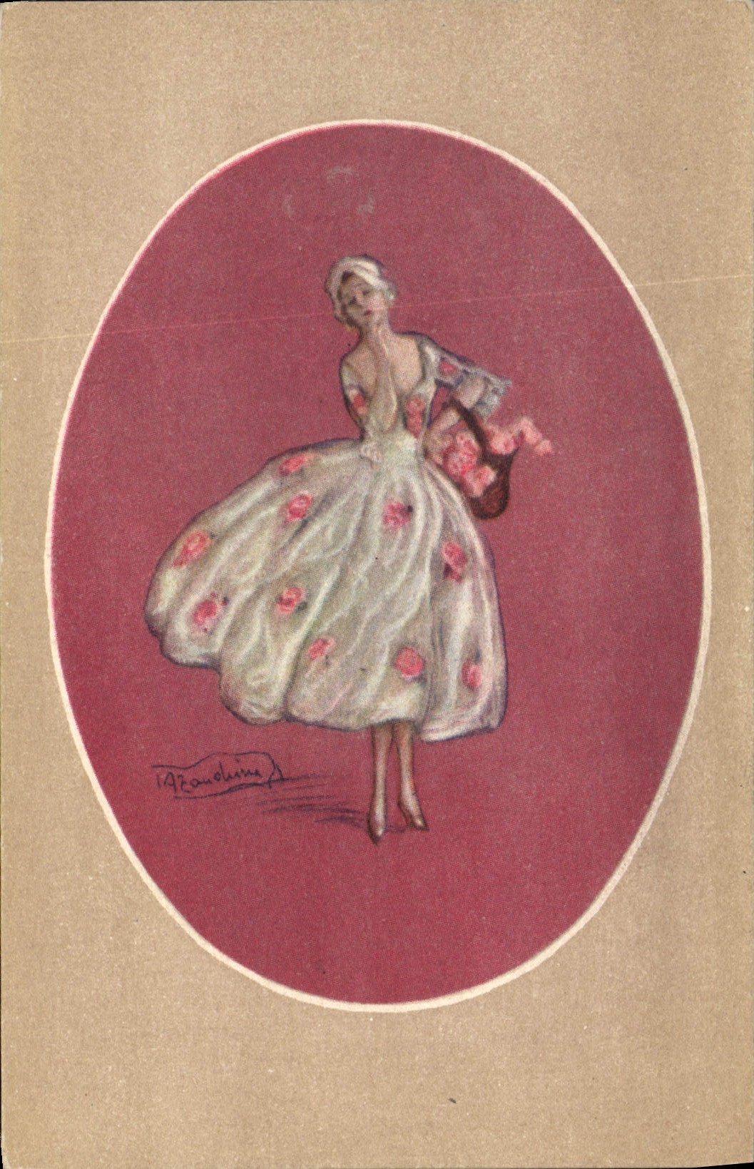 CPA Fantaisie Illustrateur Femme