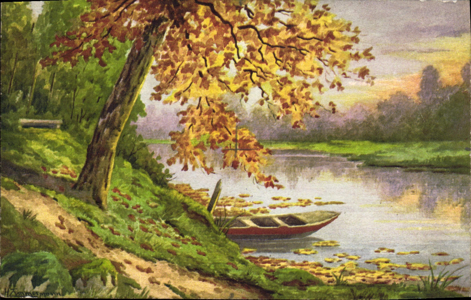 CPA Fantaisie Illustrateur Paysage