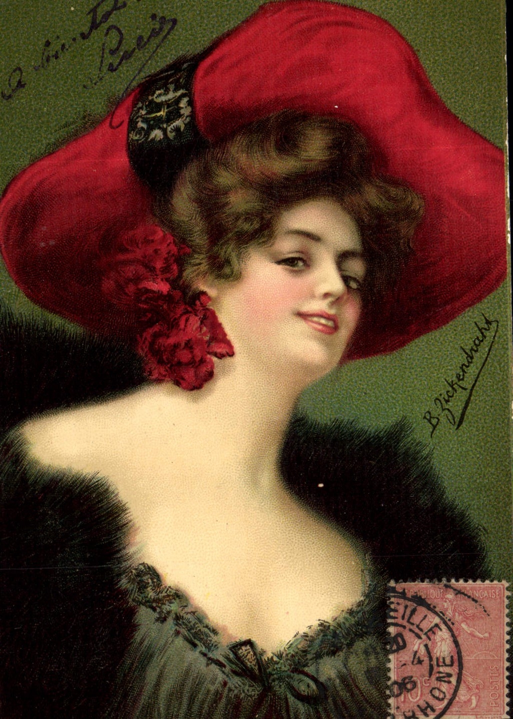 CPA Fantaisie Illustrateur Femme