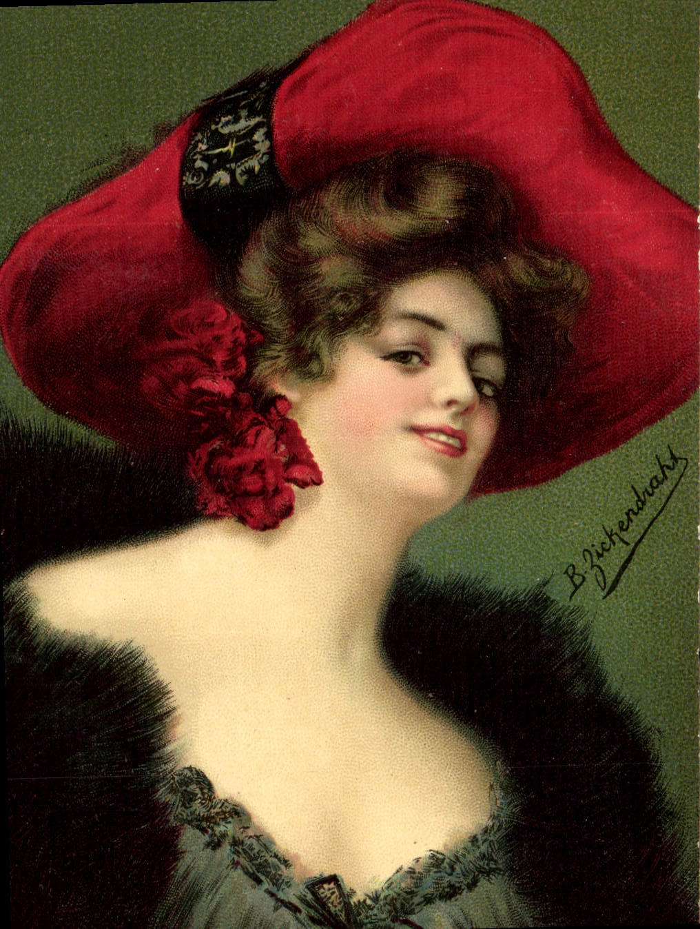 CPA Fantaisie Illustrateur Femme