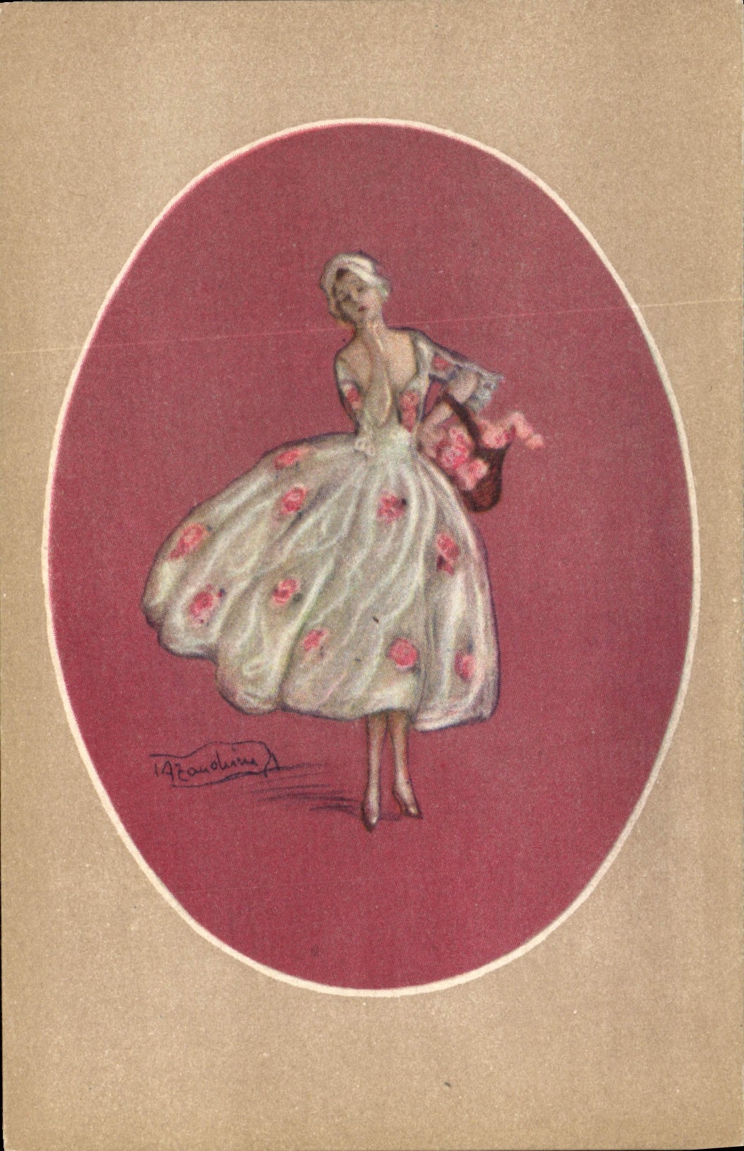 CPA Fantaisie Illustrateur Femme