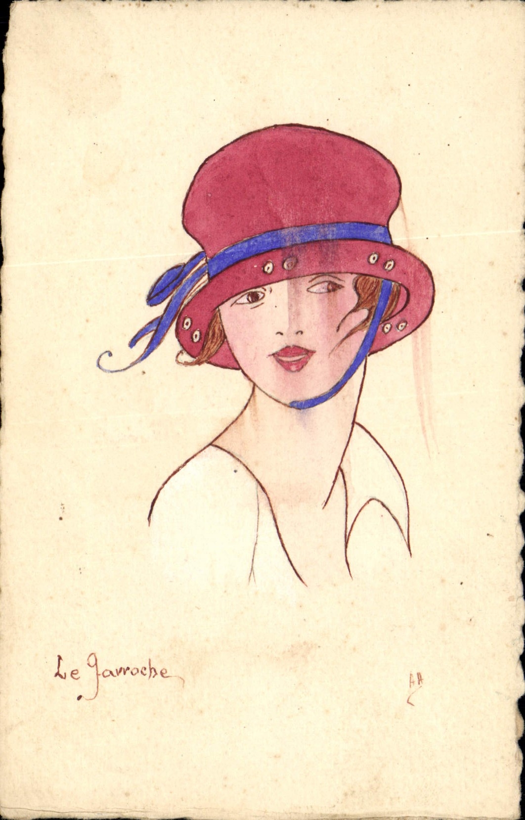 VINTAGE POSTCARD Fantasy Illustrator Woman Garoche