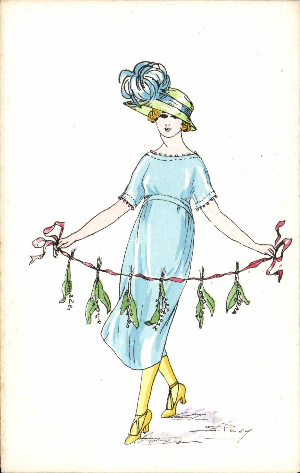 CPA Fantaisie Illustrateur Femme Pavy