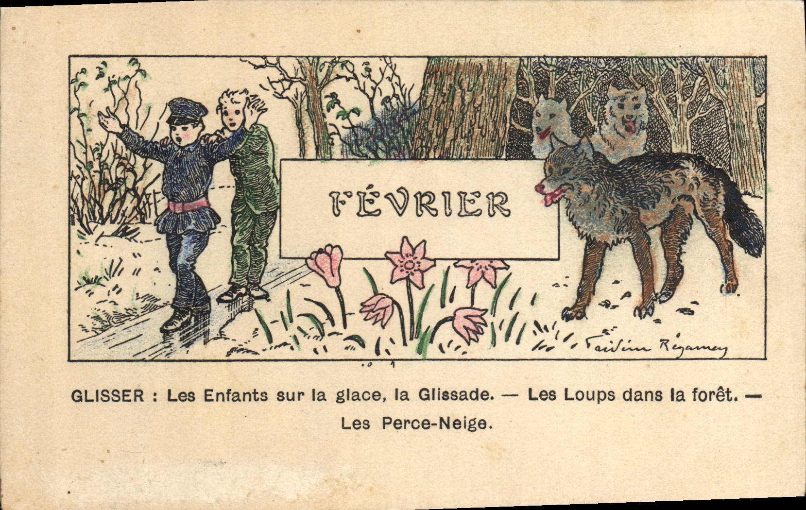 CPA Loup Fevrier Enfants