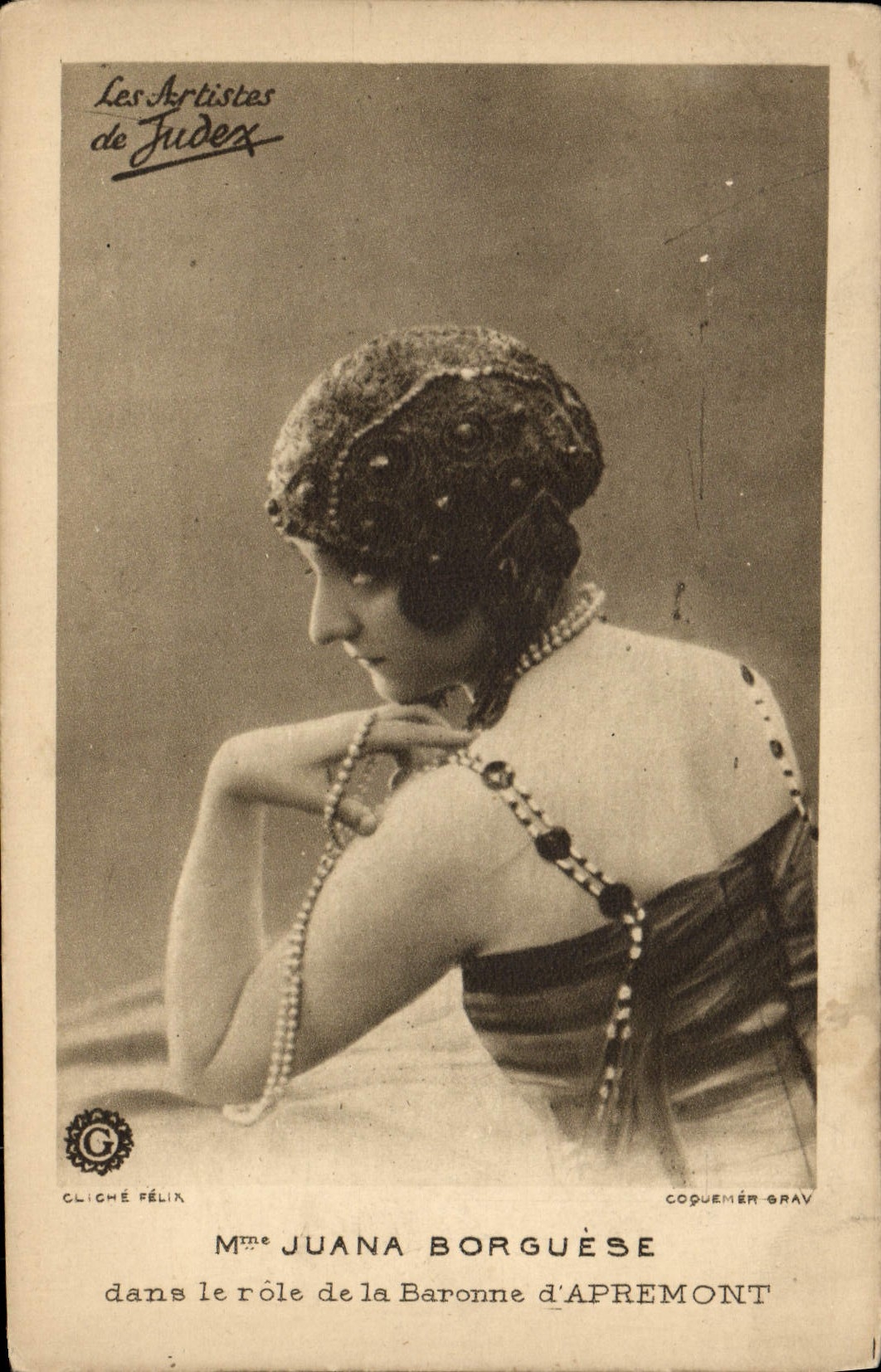 CPM Cinema Mme Juana Borguese dans le role de la baronne d'Apremont