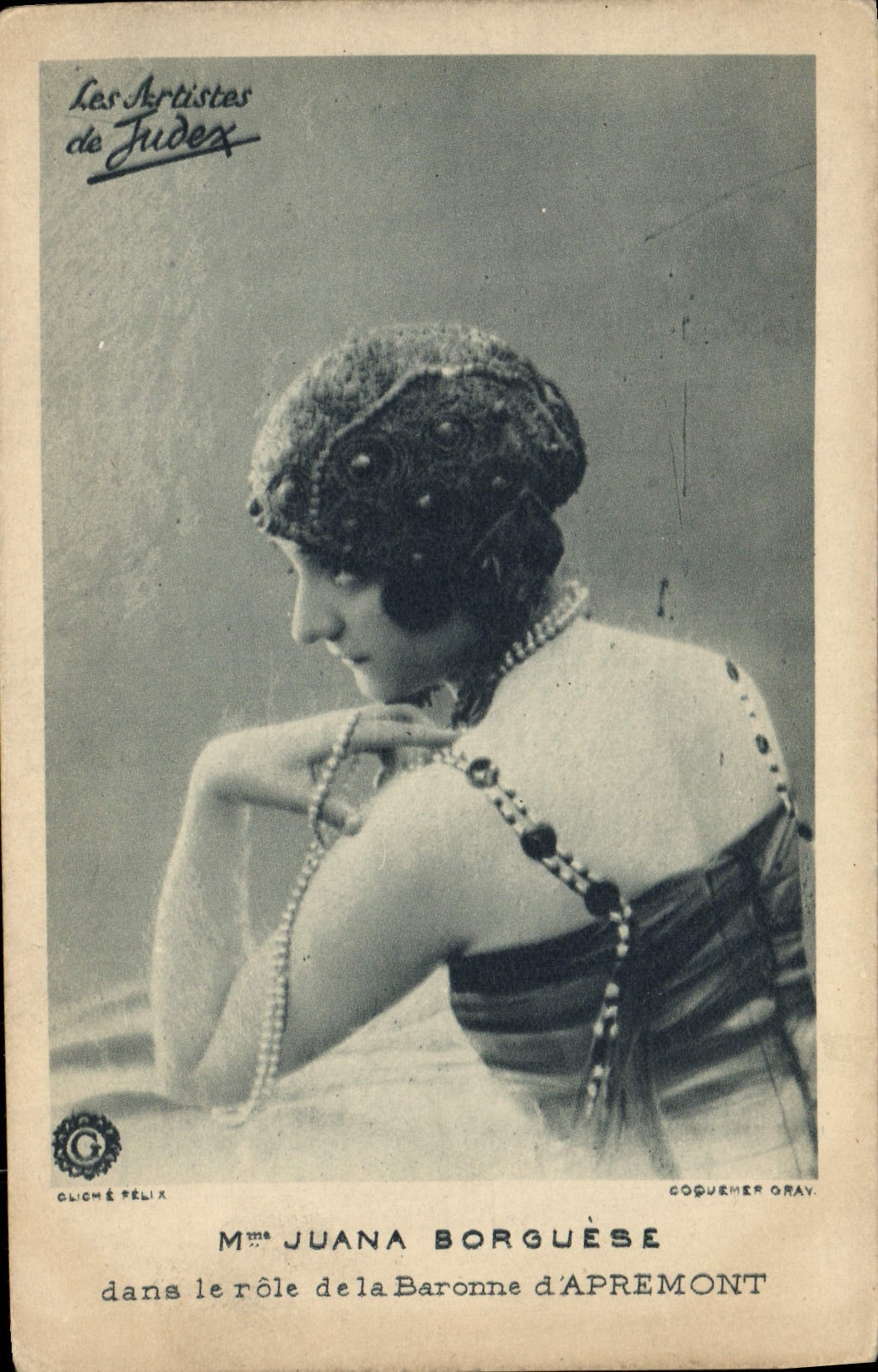 CPM Cinema Mme Juana Borguese dans le role de la baronne d'Apremont