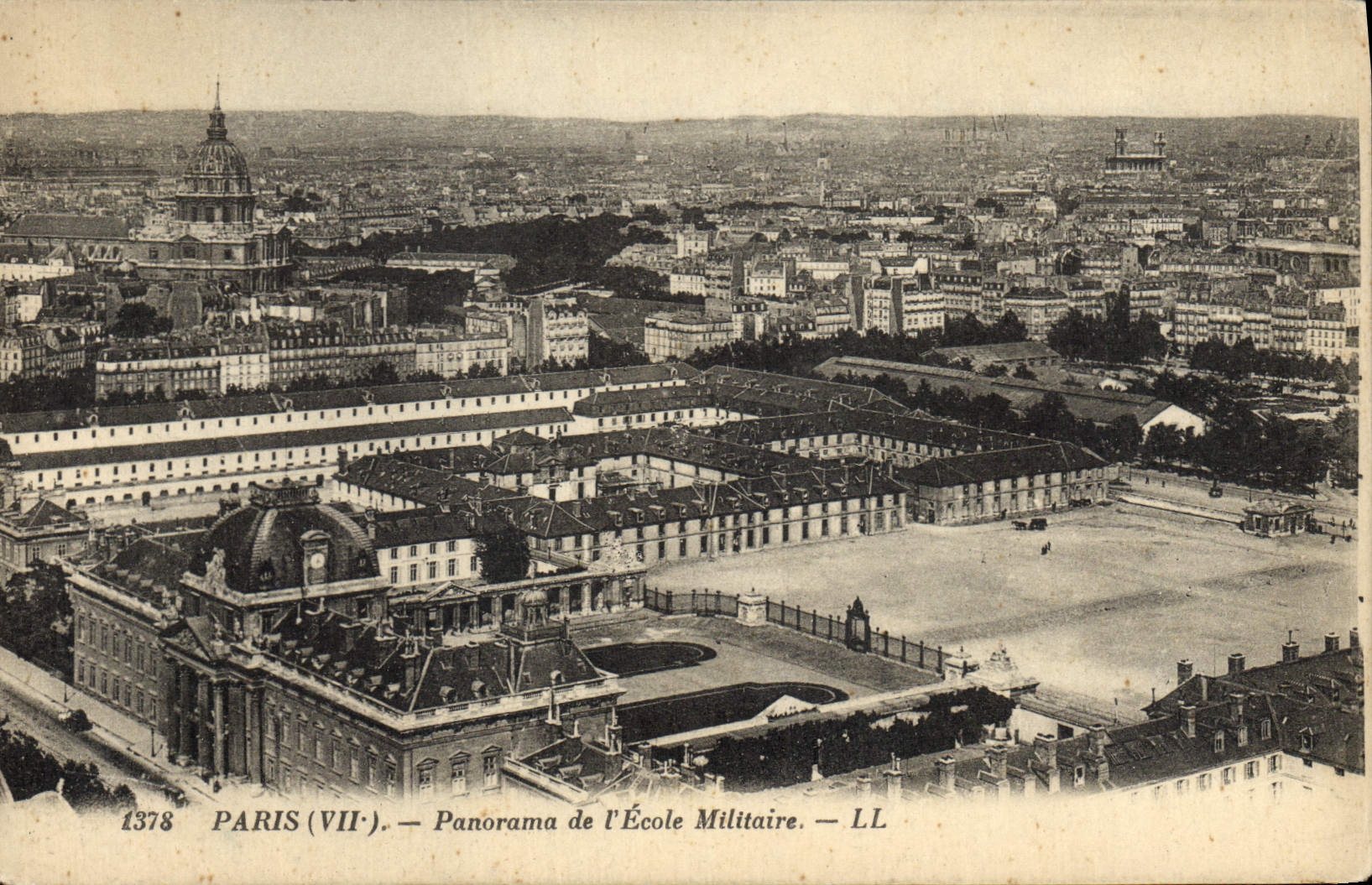 CPA Paris Panorama De I'Ecole Militaire