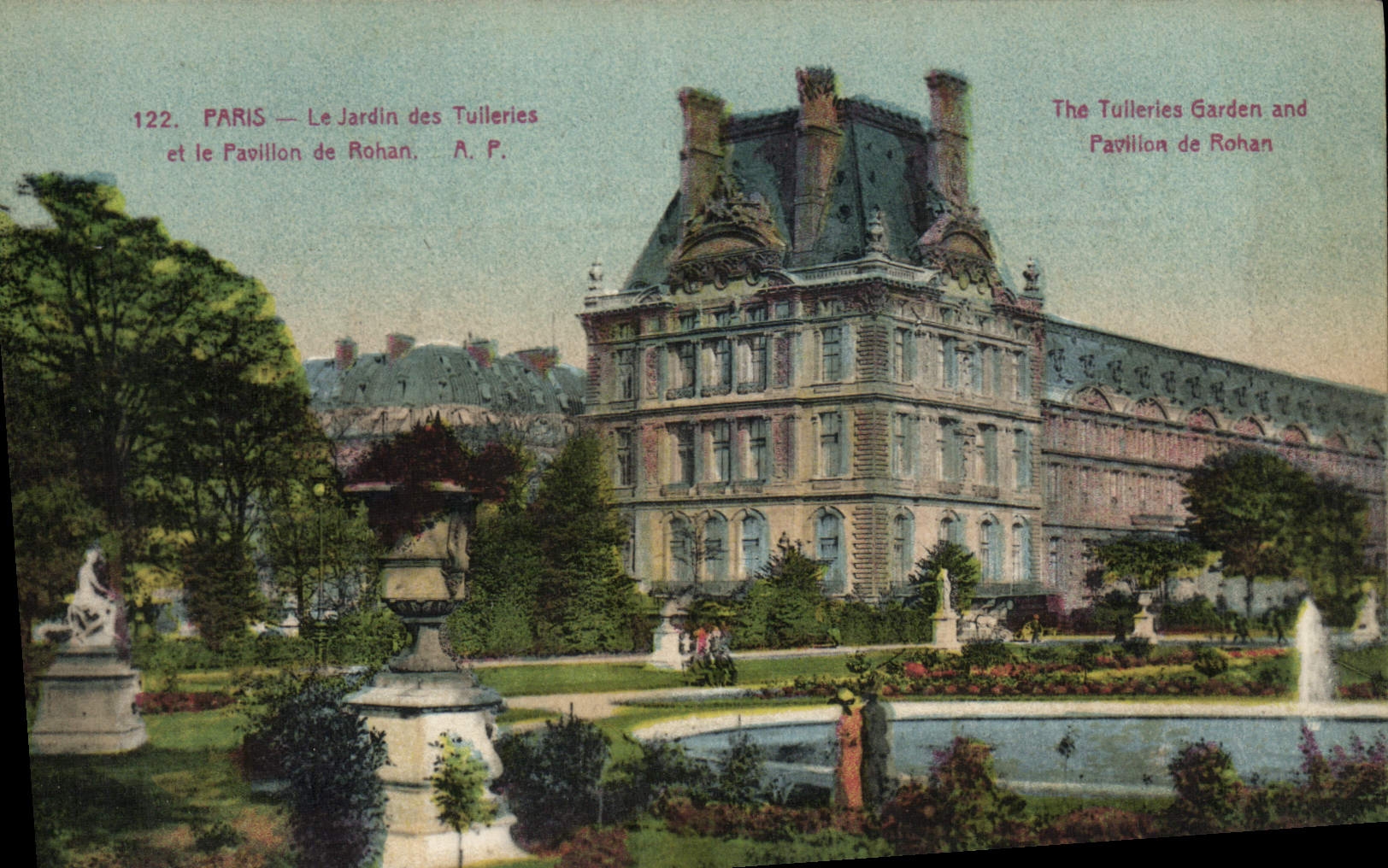 CPA Paris Le Jardin Des Tuileries Et Le Pavillon de Rohan