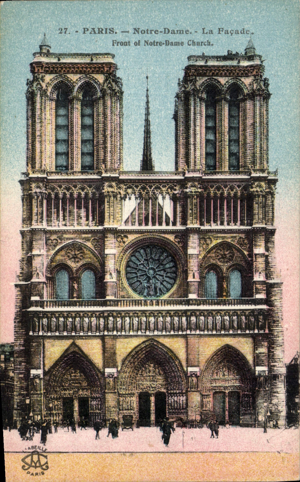 CPA Paris Notre Dame La Facade 