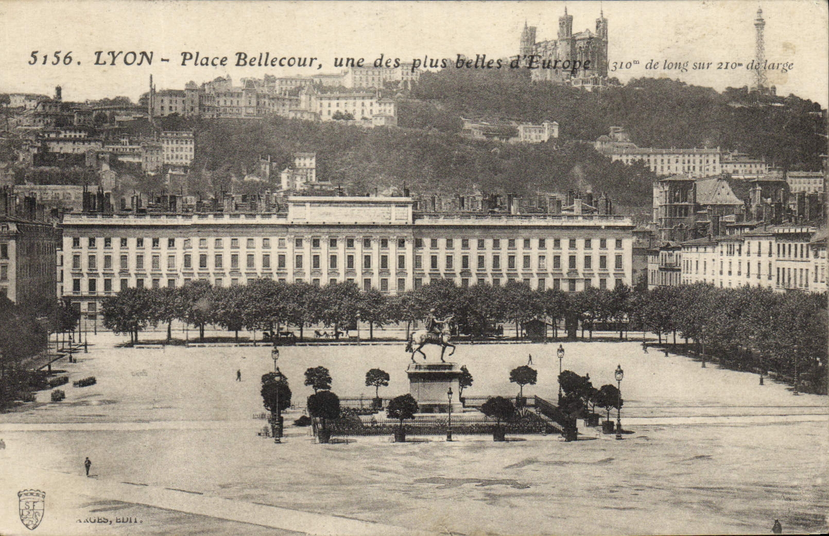 CPA Lyon Place Bellecour Une Des Plus Belles D'Europe