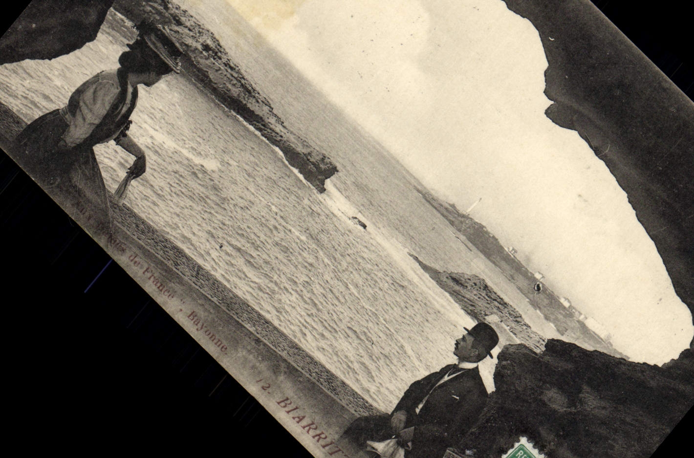 VINTAGE POSTCARD Biarritz the hole of Madam