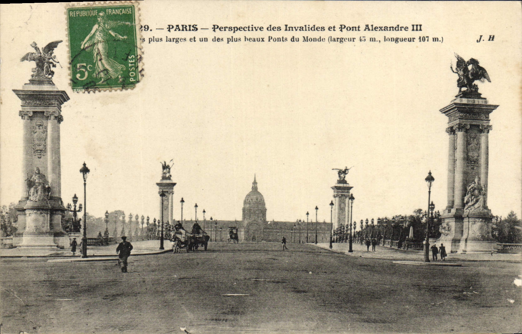 CPA Paris Perspective Des Invalides Et Pont Alexandre III