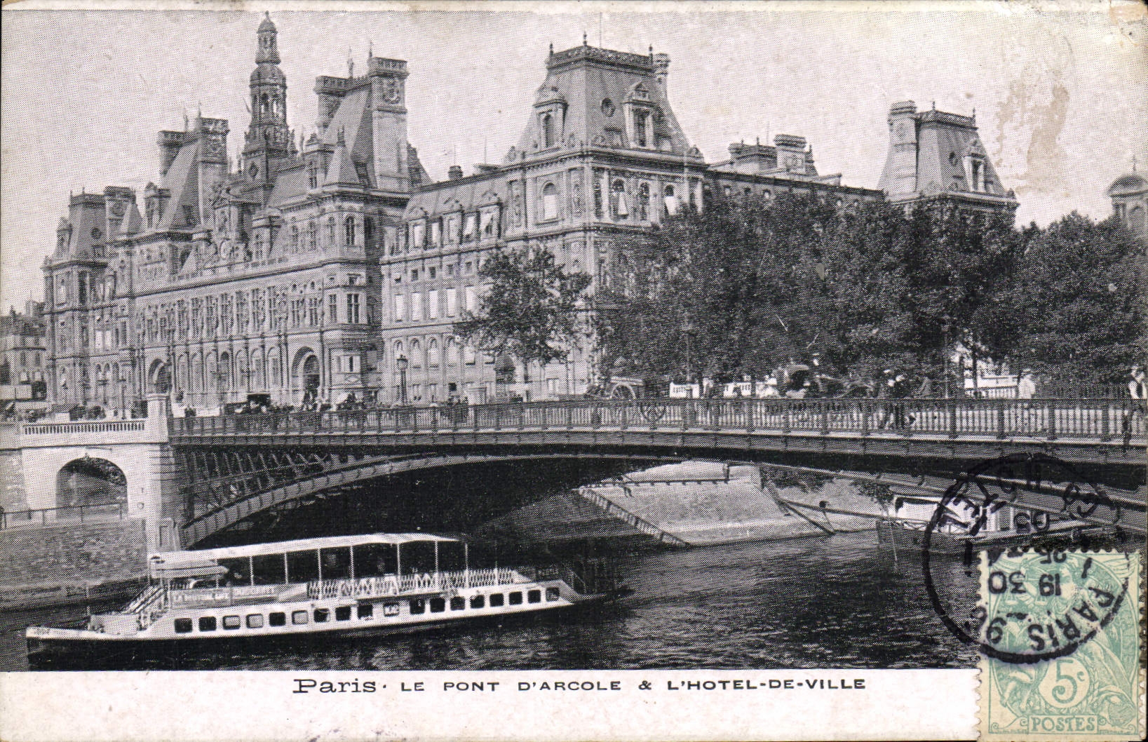 CPA Paris Le Pont D'Arcole L'Hotel De Ville