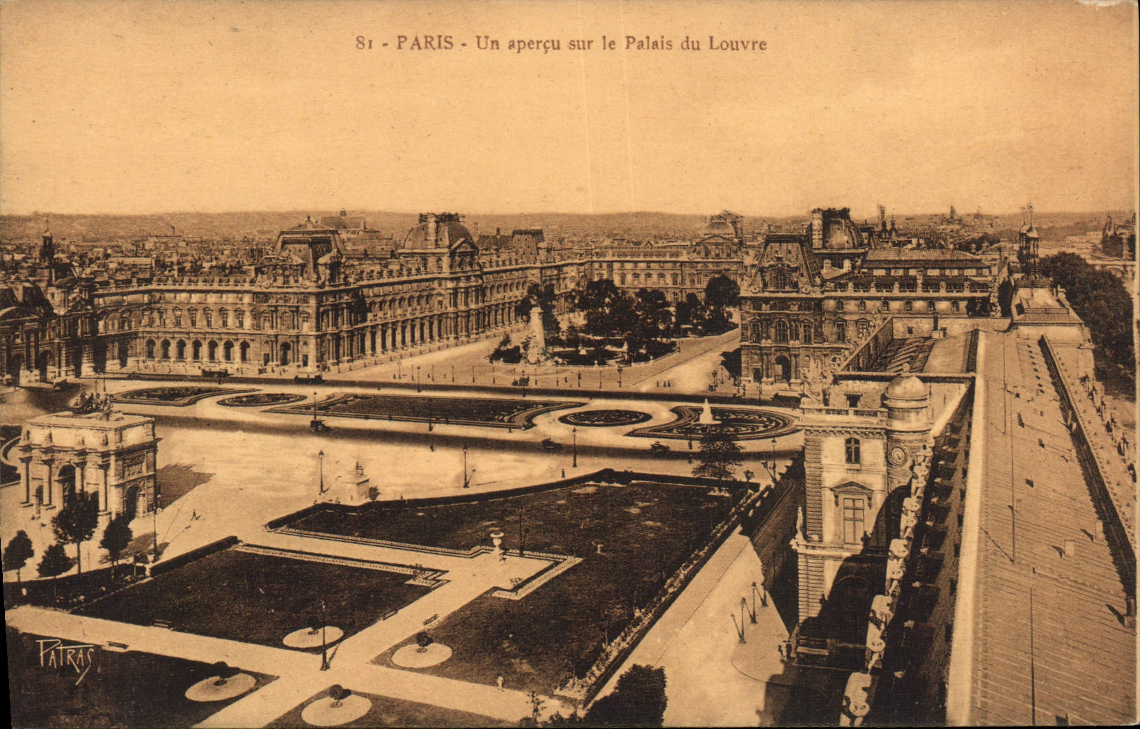 CPA Paris Un apercu Sur le Palais du Louvre
