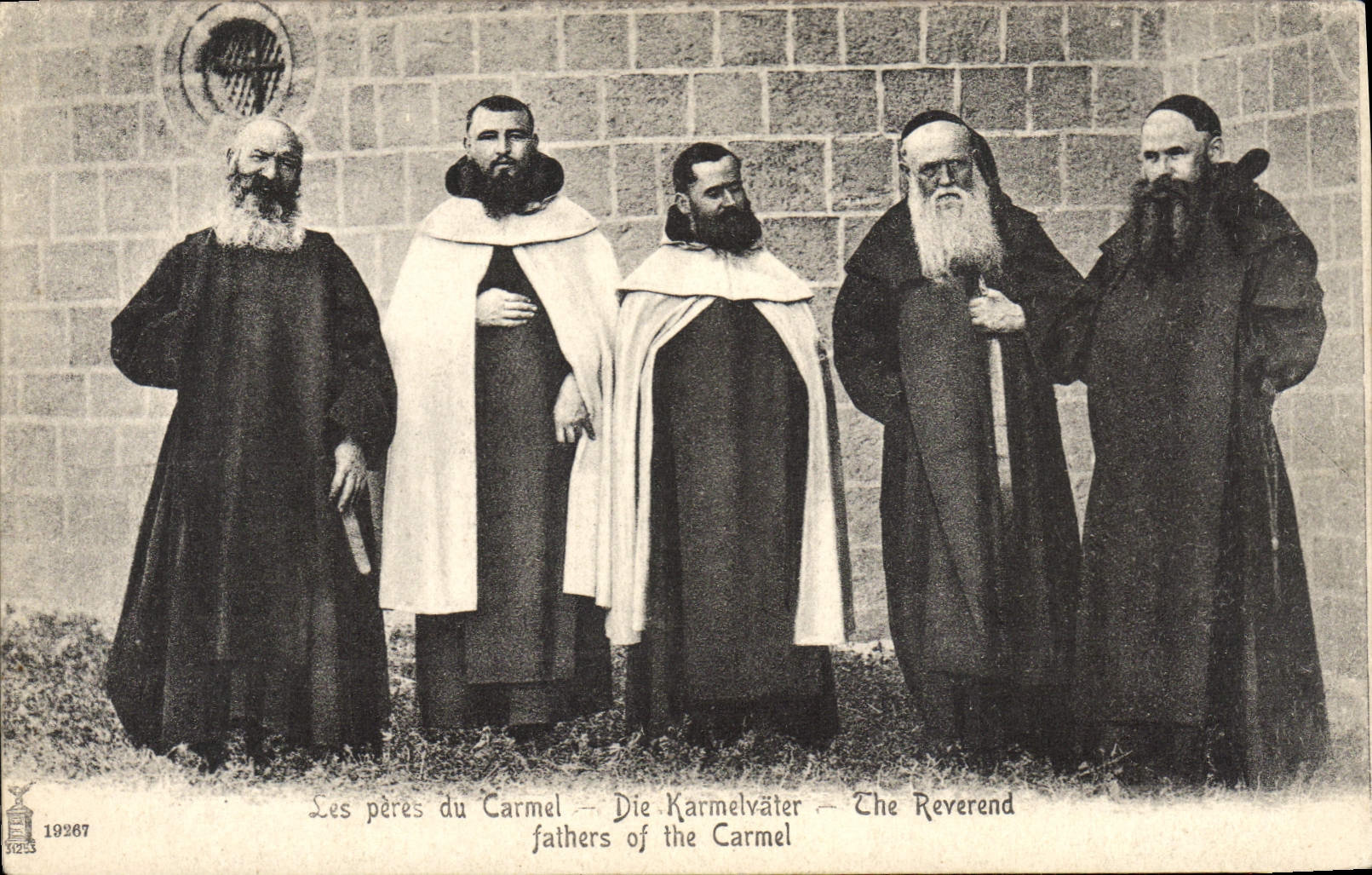 VINTAGE POSTCARD fathers of the carmel