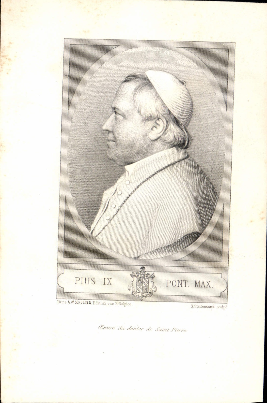 VINTAGE POSTCARD Pope Pius IX