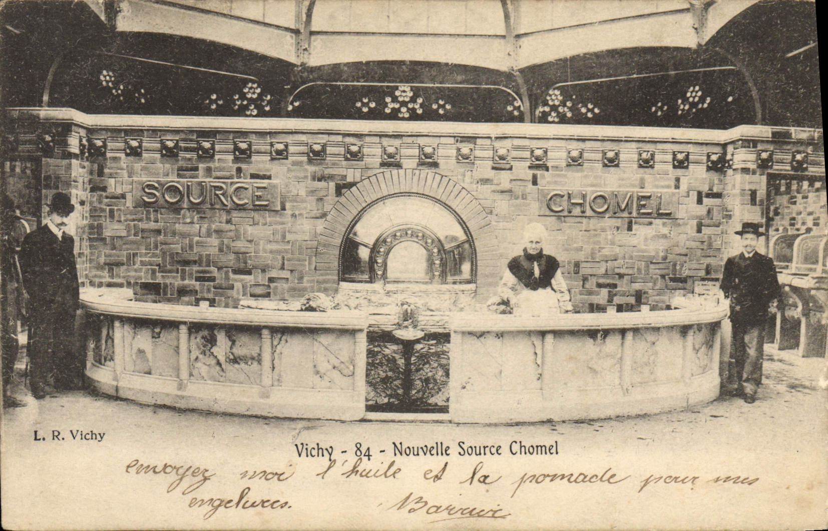 VINTAGE POSTCARD Hydrotherapy Vichy News Chomel Source