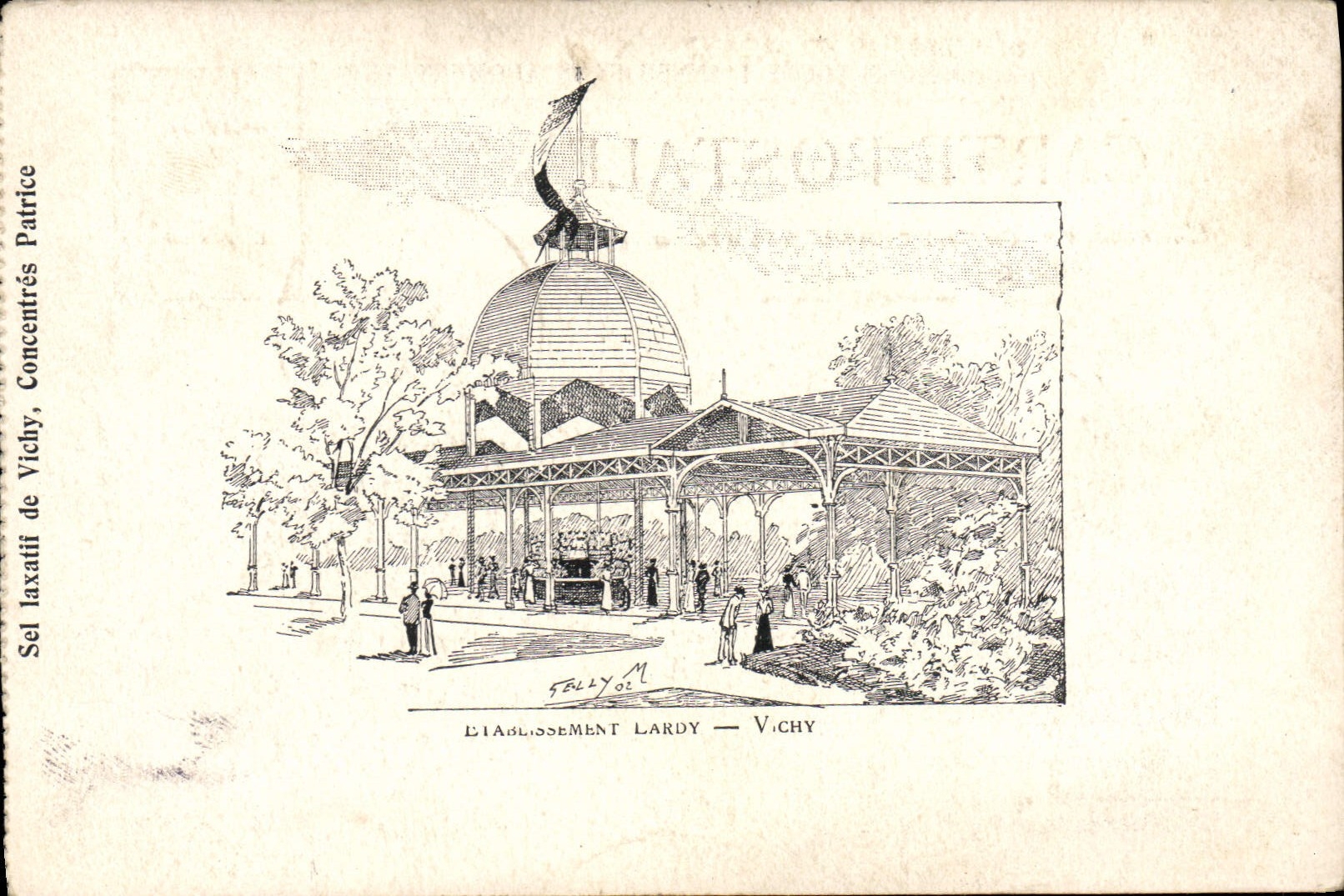 VINTAGE POSTCARD Hydrotherapy Vichy Lardy