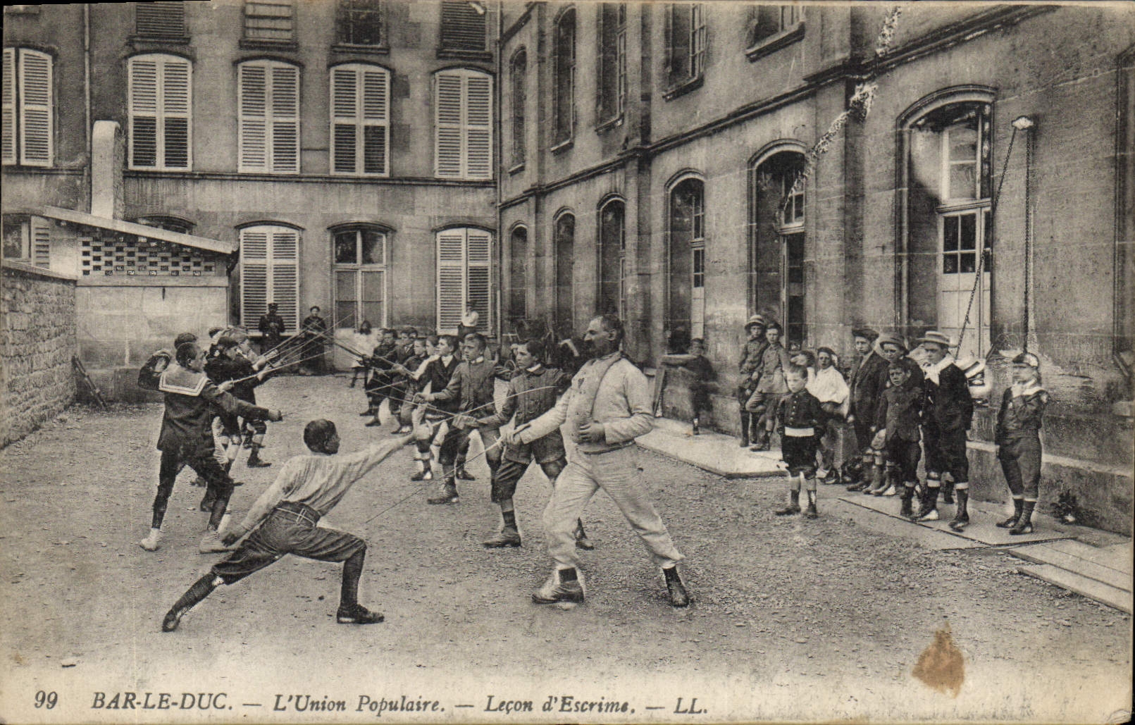 CPA Escrime Bar le Duc L'Union Populaire Lecon d'escrime