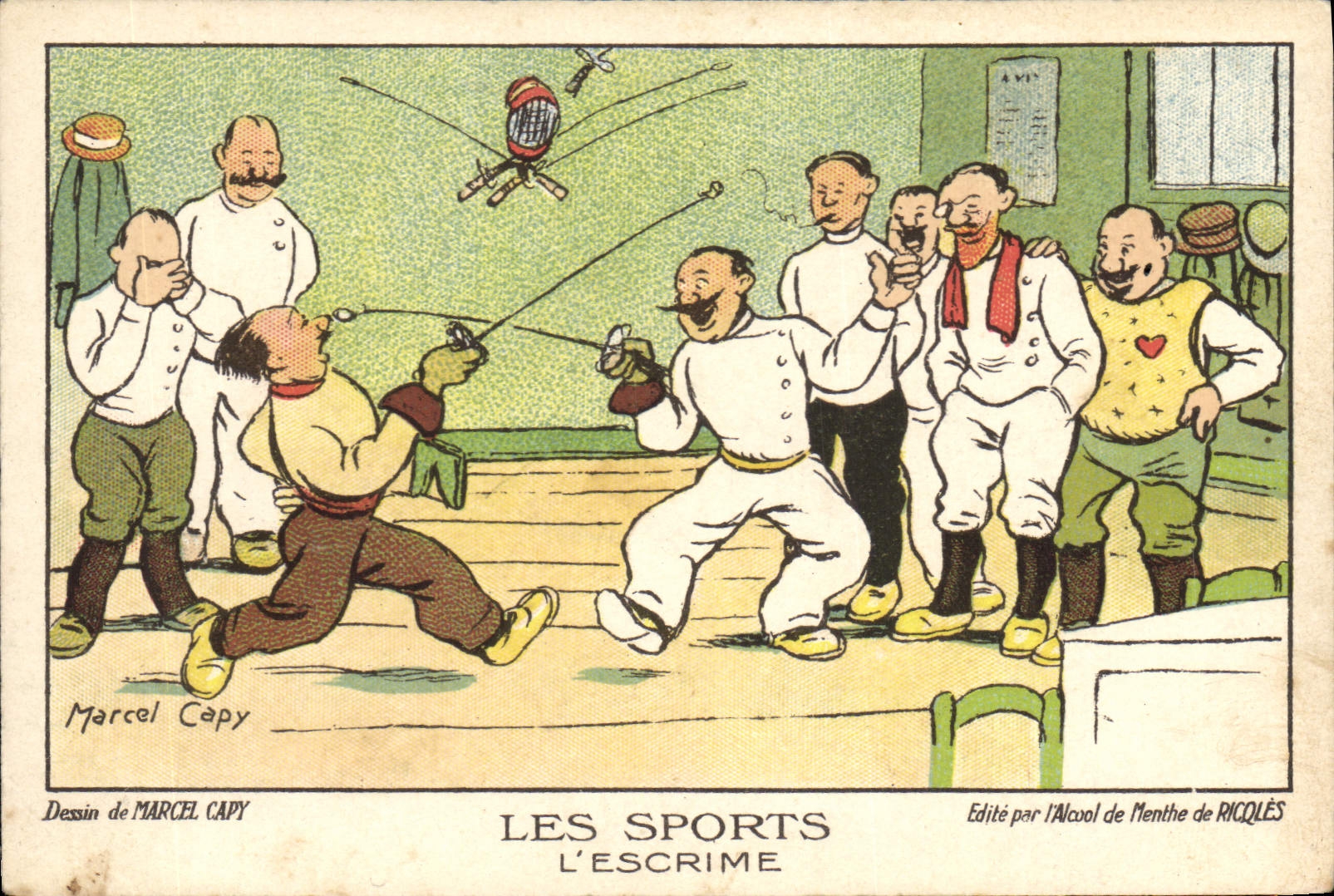 CPA Escrime Marcel Capy Alcool de Menthe Ricqles