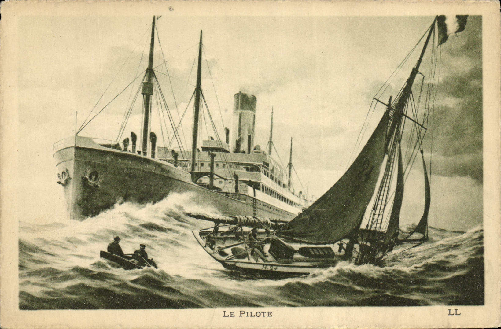 CPA Bateau Paquebot Le pilote