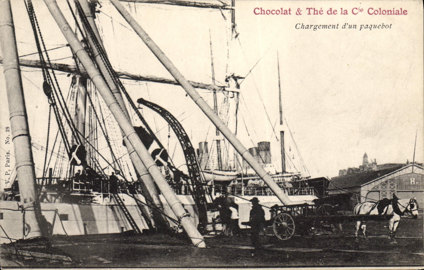 CPA Bateau Chargement d'un Paquebot 