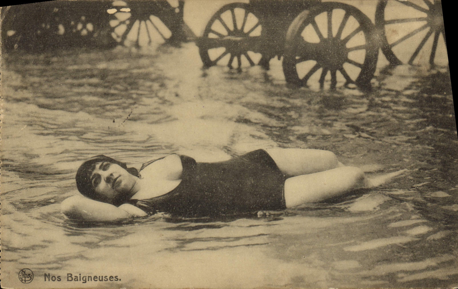 VINTAGE POSTCARD Woman Bathing suit Our bathers