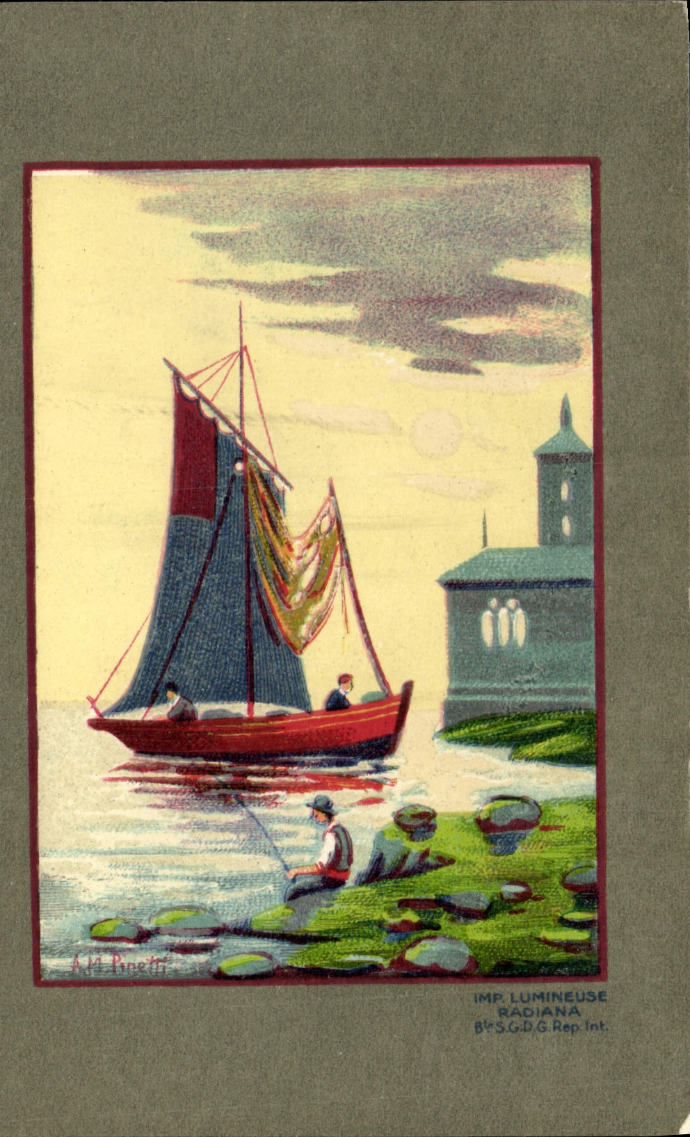 CPA Fantaisie Illustrateur Bateau