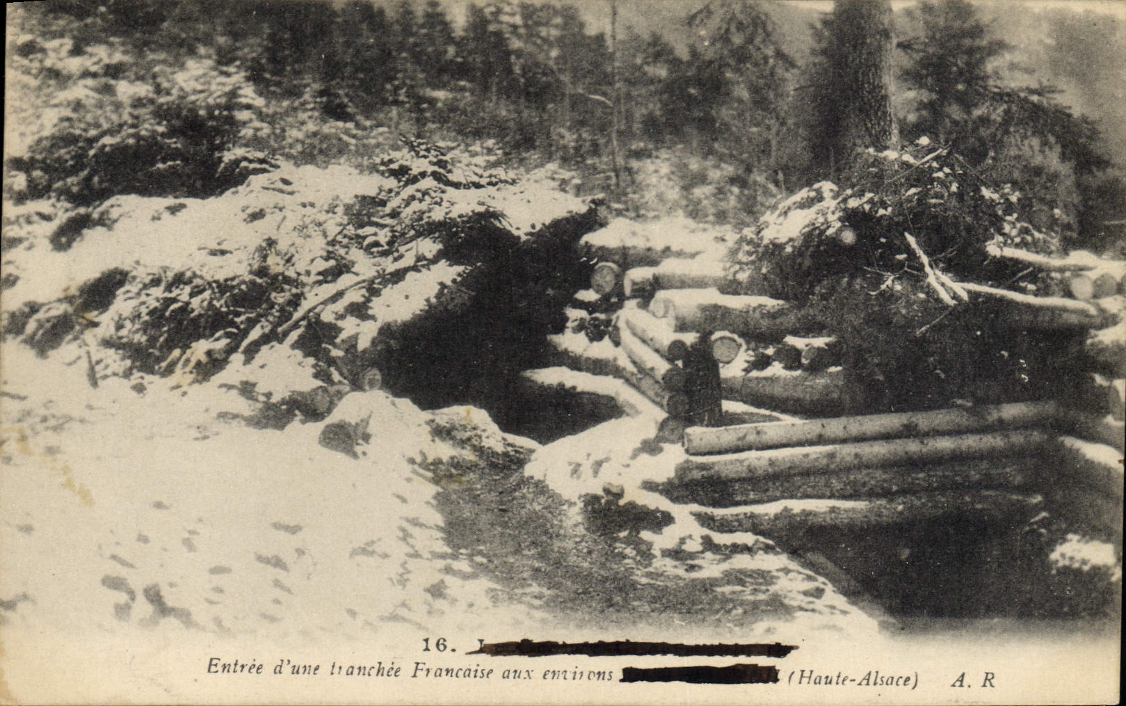 VINTAGE POSTCARD Militaria Entered Of a Trench