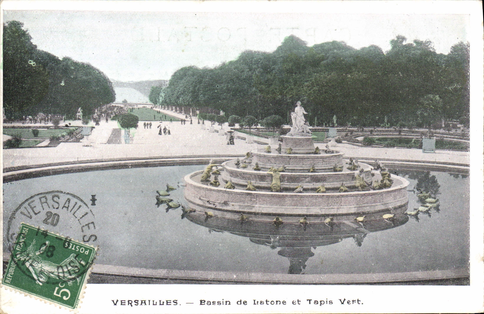 POSTAL Versalles Basin De Latone y Tapis verde de la VENDIMIA