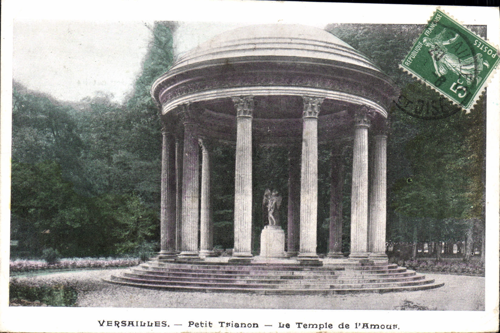 POSTAL Versalles pequeño Trianon de la VENDIMIA el templo De I' Amour