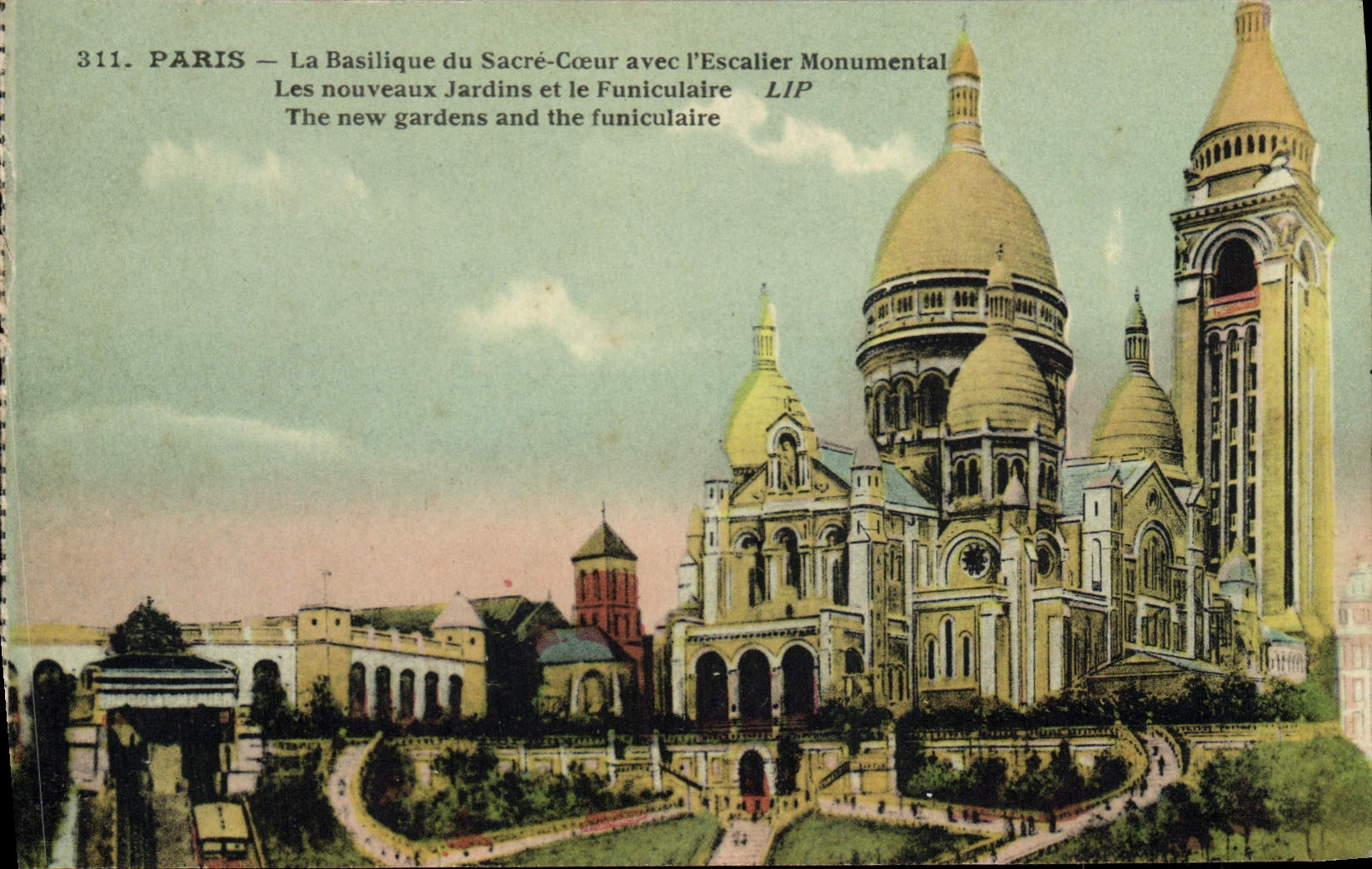 CPA Paris La Basilique Du Sacre Coeur Avec I'Escalier Monumental