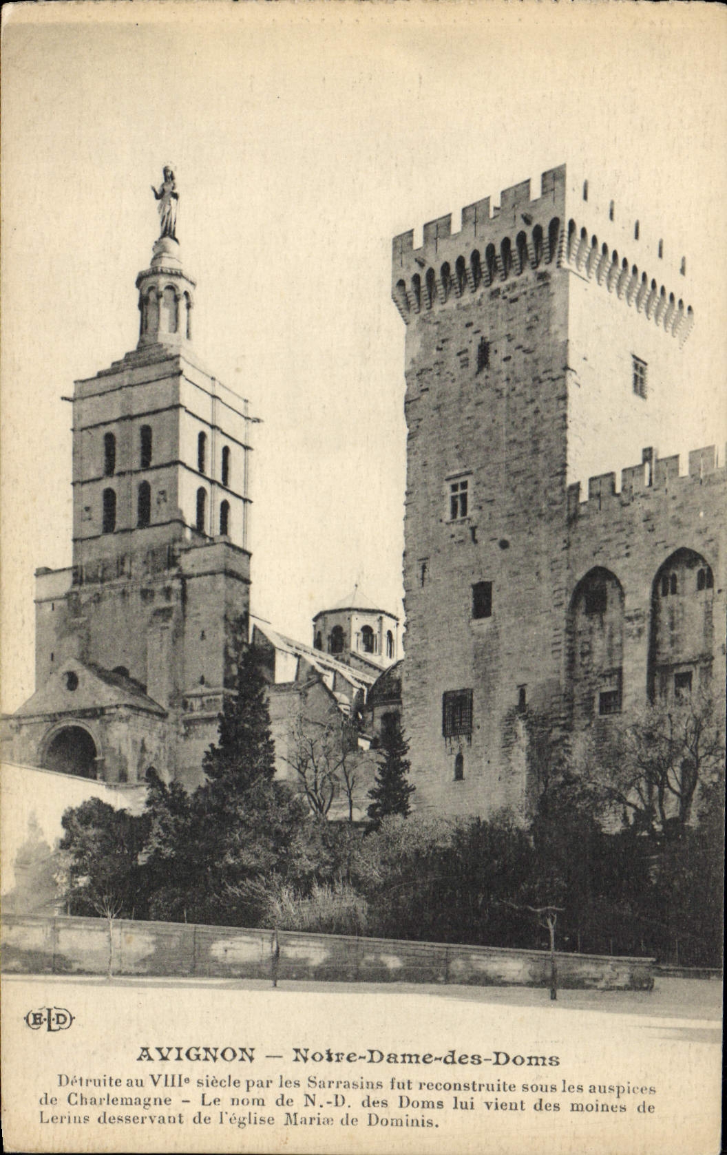 VINTAGE POSTCARD Avignon Notre Dame Of Doms