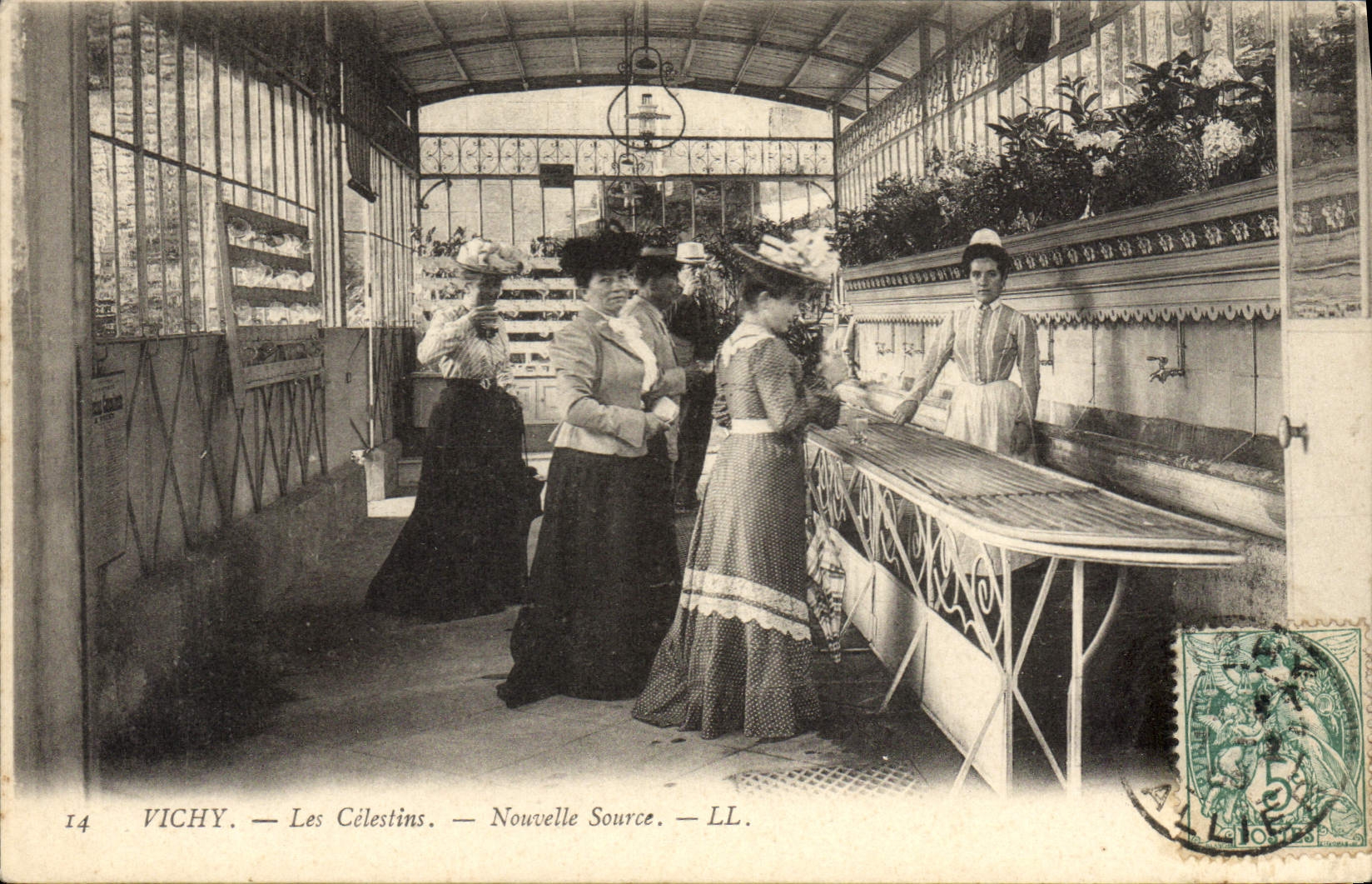 VINTAGE POSTCARD Vichy Hydrotherapy Celestins News source