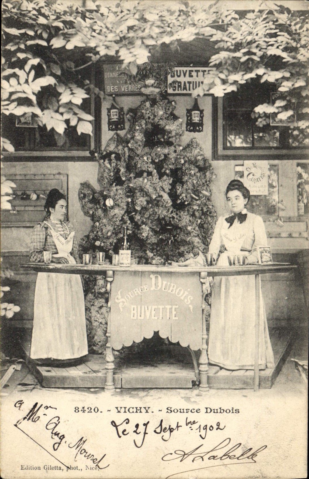 VINTAGE POSTCARD Hydrotherapy Vichy Dubois Source