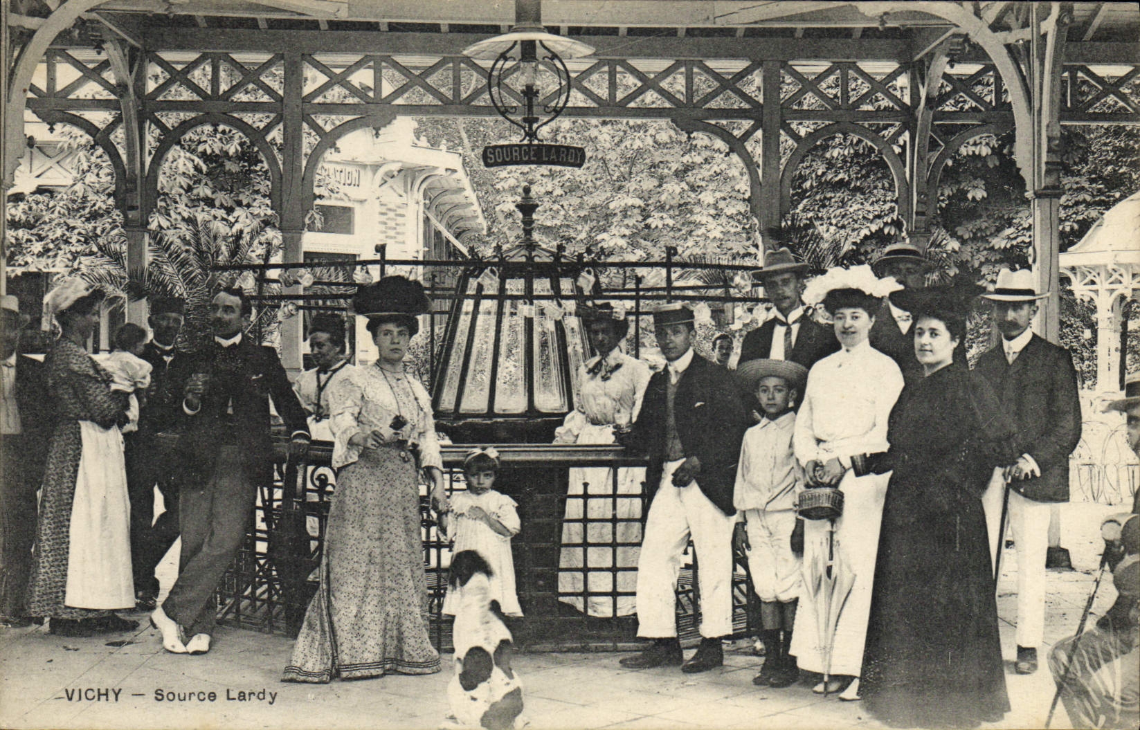 VINTAGE POSTCARD Hydrotherapy Source Lardy Dog