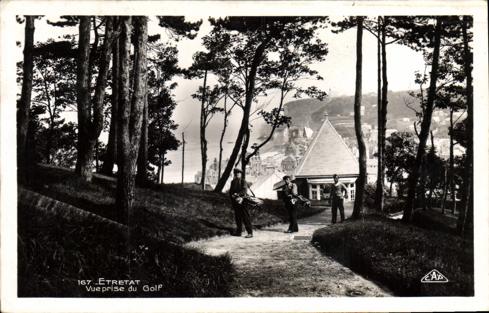 VINTAGE POSTCARD Etretat Seen from of the golf