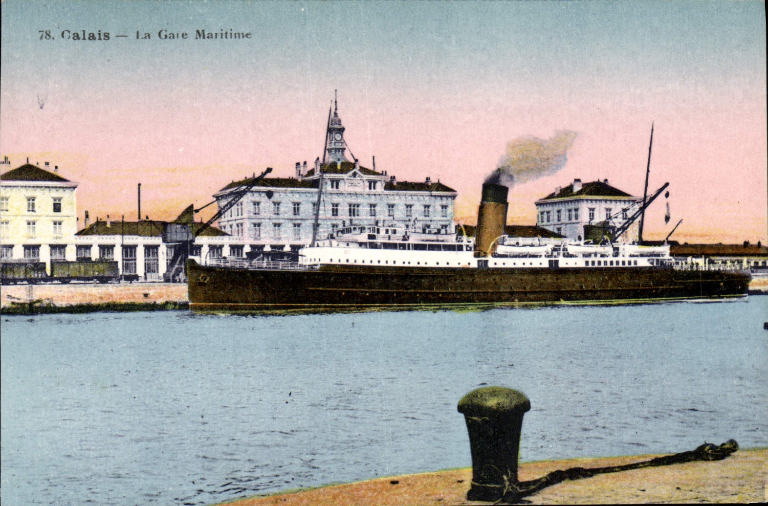 CPA Bateau Calais La gare maritime 