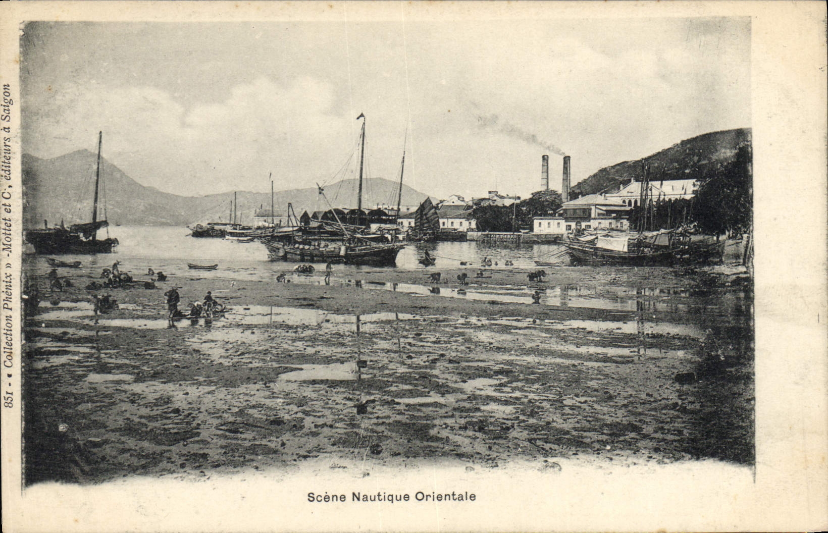 CPA Bateau Scene nautique orientale